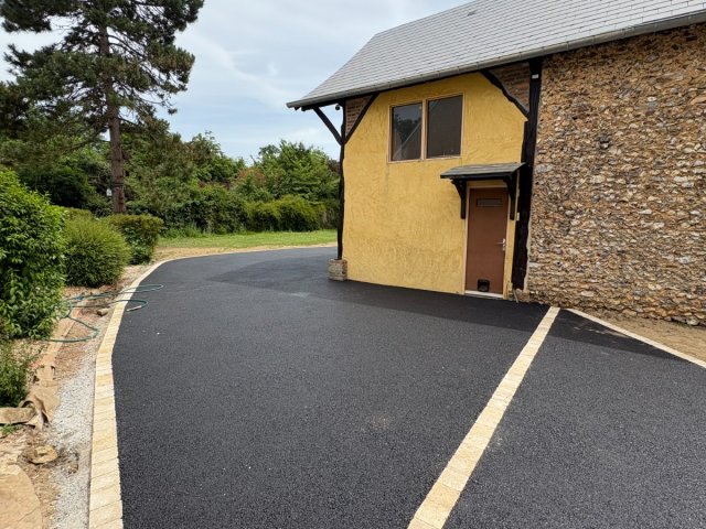 Enrobé contour pavé 